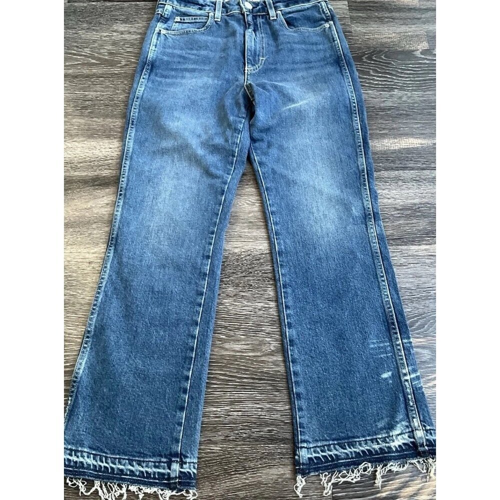 AMO Denim Chloe Crop Pant in Crush Size 27 Bella Crop High Rise Straight Ankle